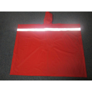 Yj-6072 PVC Waterproof Reflective Reusable Rain Ponchos Raincoat